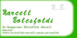 marcell bolcsfoldi business card
